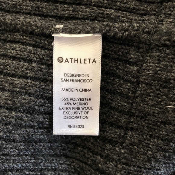 Athleta Sentinel Thermolite Charcoal Heather Gray Black Moto zip cardigan coat - Picture 9 of 11
